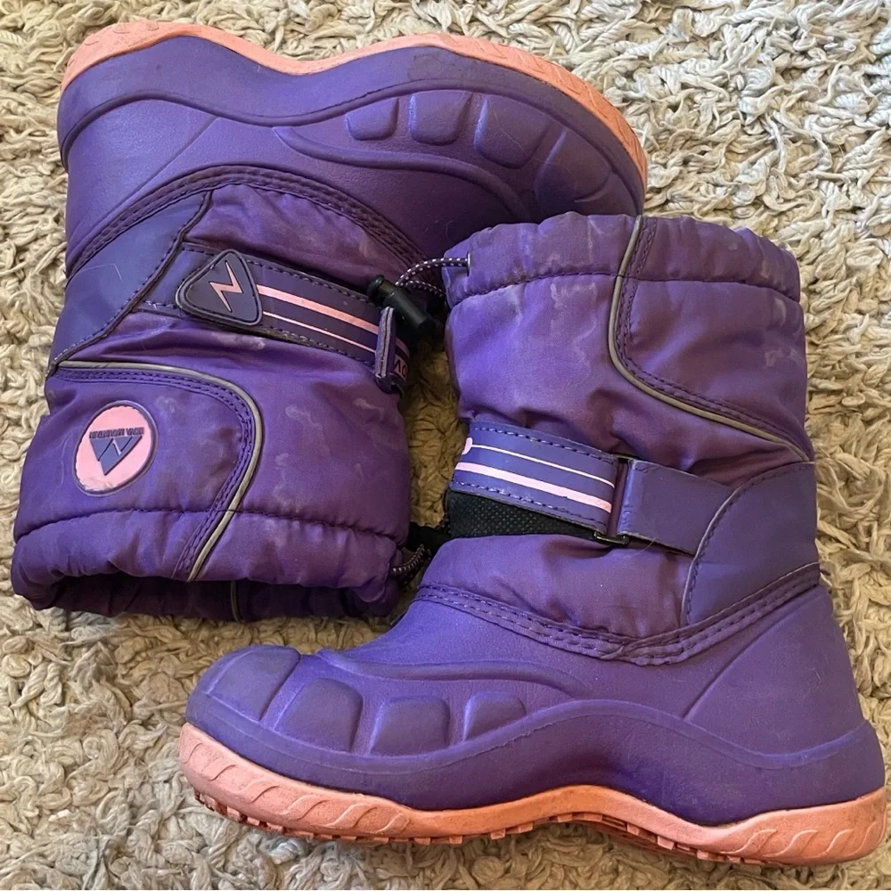 Nova Mountain Purple Winter Snow Boots, Size 30 (12.5)